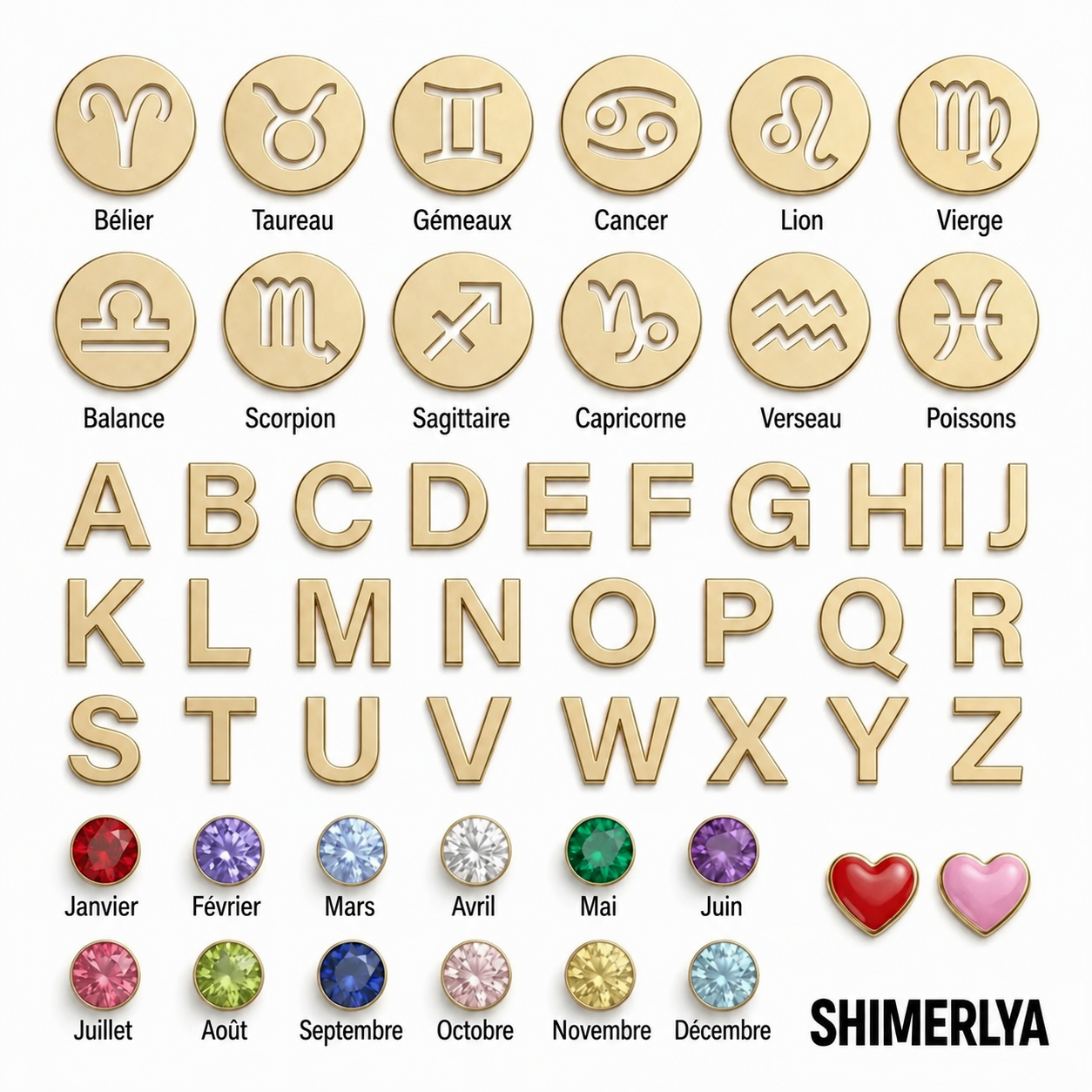 Collier Cœur Initiale Personnalisé – Shimerlya