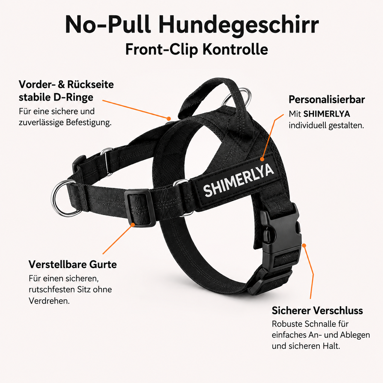 Shimerlya Anti-Zug Hundegeschirr