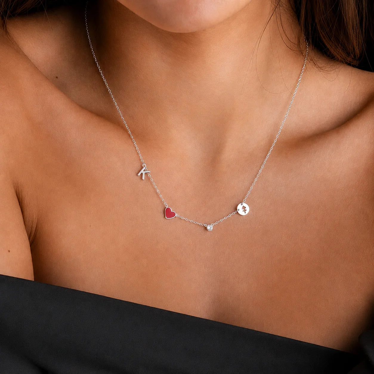 Collier Cœur Initiale Personnalisé – Shimerlya
