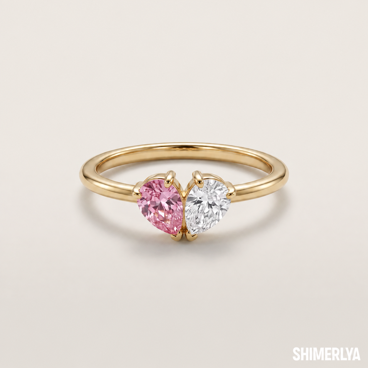 Anello Cuore Duo – Pietre di Nascita