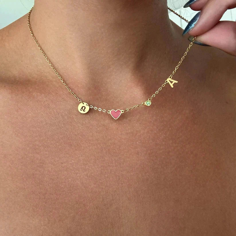 Collier Cœur Initiale Personnalisé – Shimerlya